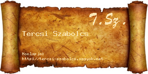 Tercsi Szabolcs névjegykártya